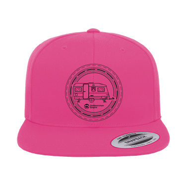 Camping Kaleidoscope Embroidered Flat Bill Cap